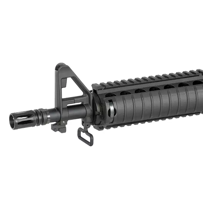 [Zestaw] Replika Karabinka M4 CQB-R MOD0 Sports Line ETU [S&amp;T] + Stalowy magazynek Mid-Cap na 150 kulek do serii AR-15/M4 - Black
