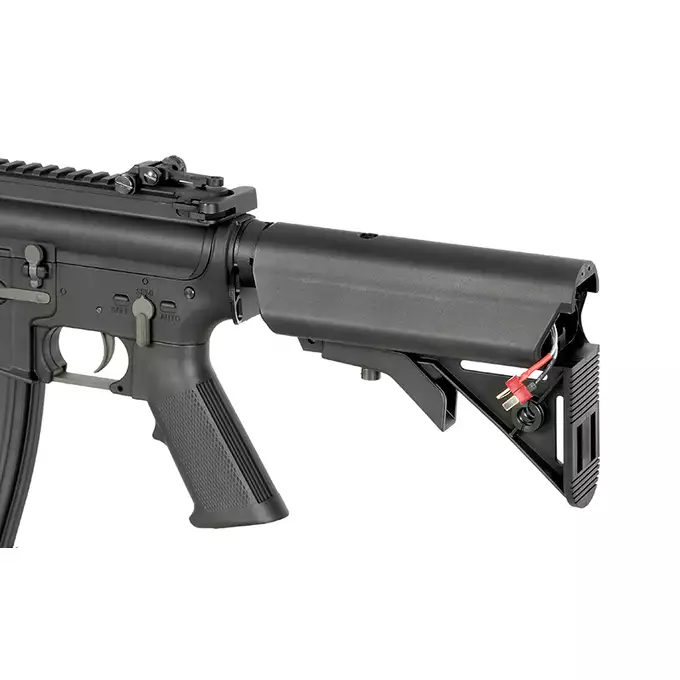 [Zestaw] Replika Karabinka M4 CQB-R MOD0 Sports Line ETU [S&amp;T] + Stalowy magazynek Mid-Cap na 150 kulek do serii AR-15/M4 - Black
