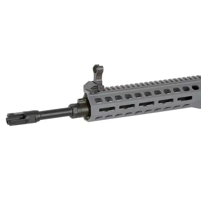 [Zestaw] Replika Barrett Rec10 Eshooter ETU - GREY [EMG] + Magazynek Mid-Cap na 100 kulek do AR-10/SR25 [CYMA]