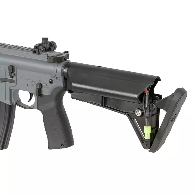 [Zestaw] Replika karabinka SAI GRY 10" SBR - Grey [6mmProShop] + Stalowy magazynek Mid-Cap na 150 kulek do serii AR-15/M4 - Black