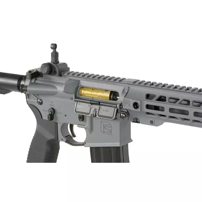 [Zestaw] Replika karabinka SAI GRY 10" SBR - Grey [6mmProShop] + Stalowy magazynek Mid-Cap na 150 kulek do serii AR-15/M4 - Black