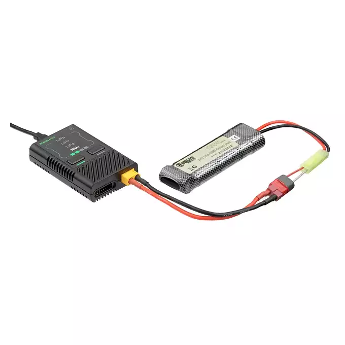 [Zestaw] CM.053C Full Steel AK replika Eshooter ETU [CYMA] + Mini ładowarka Gens ace Imars G-Tech + Akumulator Li-Po 1000mAh 11,1V 20/40C - T-connector [8FIELDS]
