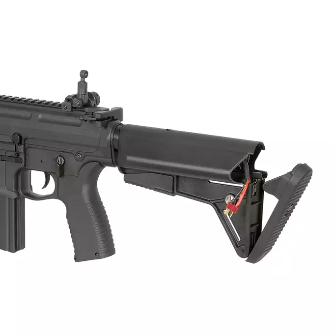 [Zestaw] Replika Barrett Rec10 Eshooter ETU - BLACK [EMG] + Magazynek Mid-Cap na 100 kulek do AR-10/SR25 [CYMA]