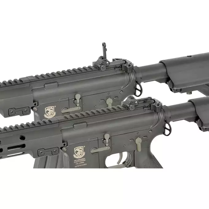[Zestaw] Replika karabinka M4 URG-1 11.5" Sports Line ETU [S&amp;T] + Stalowy magazynek Mid-Cap na 150 kulek do serii AR-15/M4 - Black