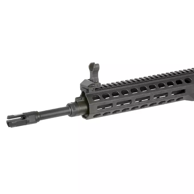 [Zestaw] Replika Barrett Rec10 Eshooter ETU - BLACK [EMG] + Magazynek Mid-Cap na 100 kulek do AR-10/SR25 [CYMA]