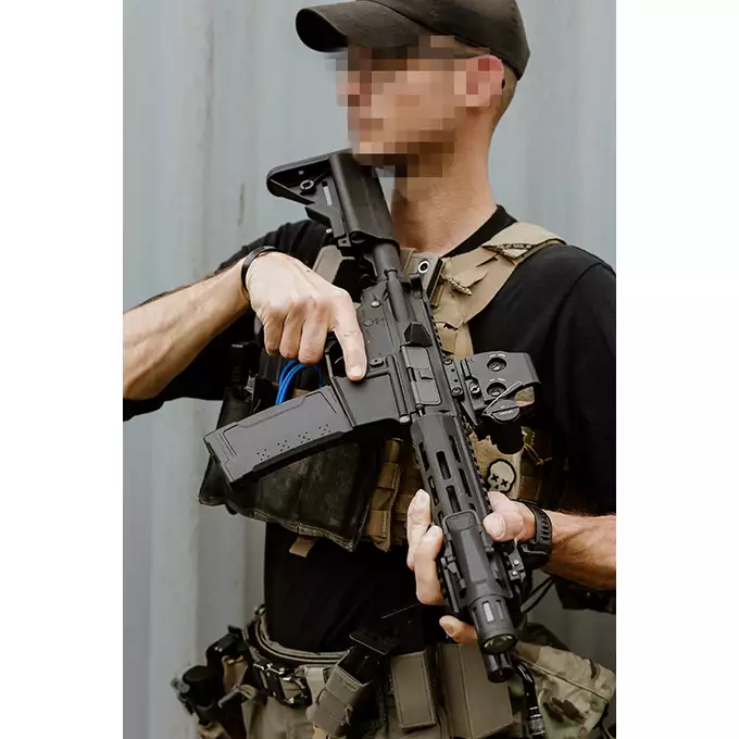 [Zestaw] Replika karabinka M4 CQB 9.5" Sports Line ETU [S&amp;T] + Celownik kolimatorowy Victoptics T1 1x35 - black [Vector Optics]
