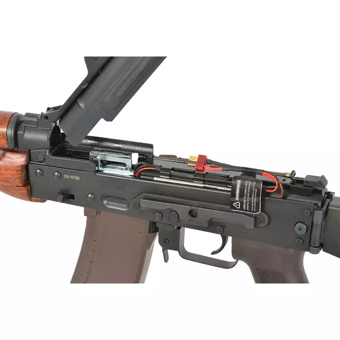 [Zestaw] CM.055 Full Steel AK replika Eshooter ETU [CYMA] + Mini ładowarka Gens ace Imars G-Tech + Akumulator Li-Po 1000mAh 11,1V 20/40C - T-connector [8FIELDS]