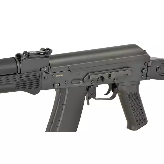 [Zestaw] CM.053D Full Steel AK replika Eshooter ETU [CYMA] + Mini ładowarka Gens ace Imars G-Tech + Akumulator Li-Po 1000mAh 11,1V 20/40C - T-connector [8FIELDS]