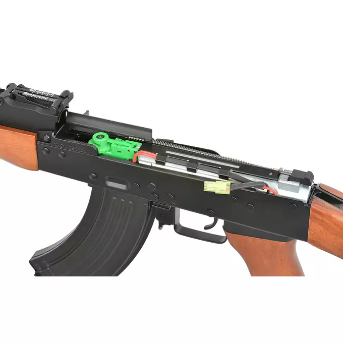 [Zestaw] Replika karabinka Typ 56 [Double Bell] + Metalowy Mid-Cap na 150 kulek do AK47/AKM - Black [BattleAxe]