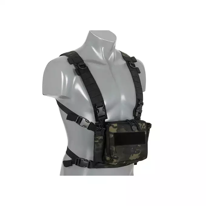 [Zestaw] Kompaktowy wielozadaniowy Chest Rig - MB [8FIELDS] + Podwójna wkładka na magazynki karabinowe AR-10/SR25 - Black [8FIELDS]