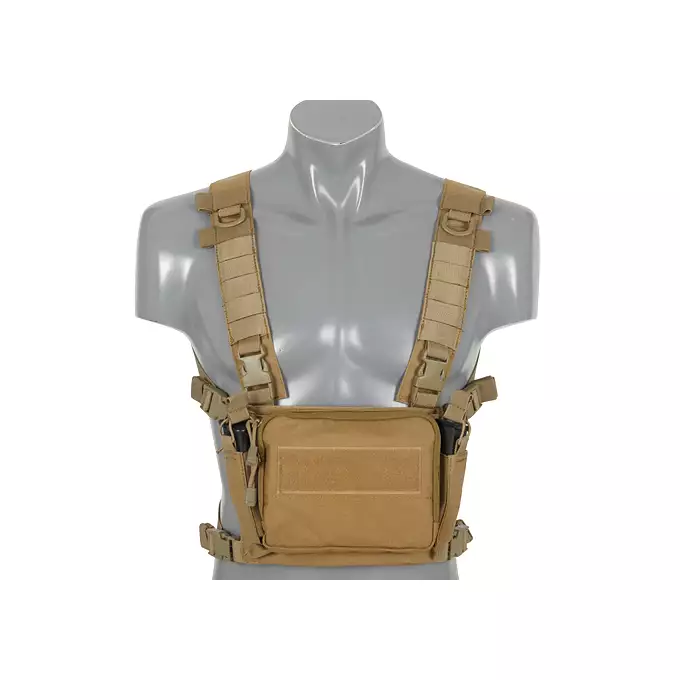 [Zestaw] Kompaktowy wielozadaniowy Chest Rig - Coyote [8FIELDS] + Podwójna wkładka na magazynki karabinowe AR-10/SR25 - Black [8FIELDS]