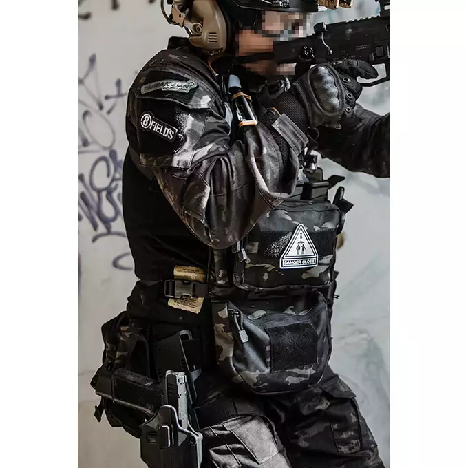 [Zestaw] Kompaktowy wielozadaniowy Chest Rig - MB [8FIELDS] + Podwójna wkładka na magazynki karabinowe AR-10/SR25 - Black [8FIELDS]