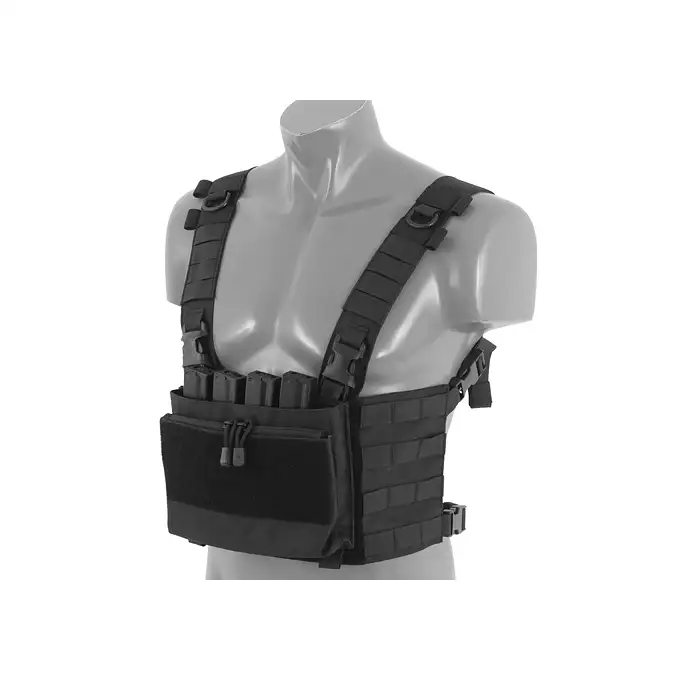 [Zestaw] MOLLE kangurowy panel przedni - Olive [8FIELDS] + Poczwórna wkładka na magazynki pistoletowe MP5/SMG - Black [8FIELDS]