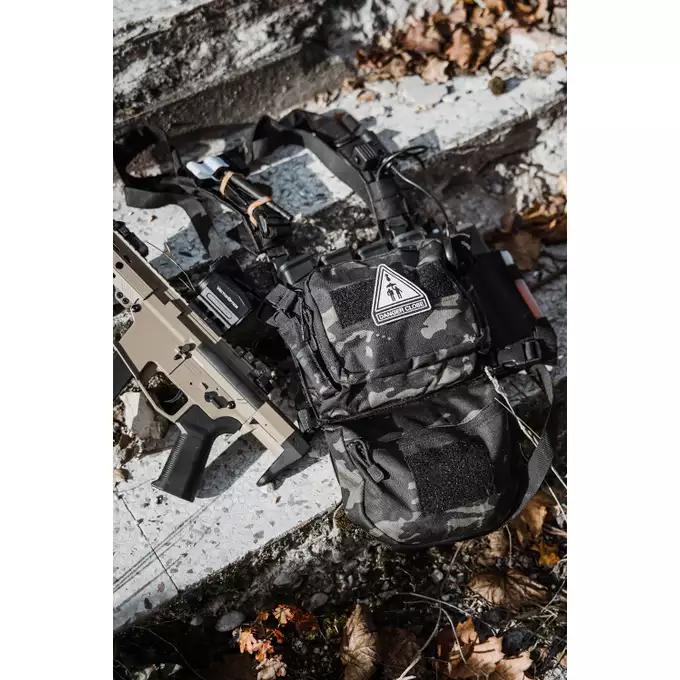 [Zestaw] Kompaktowy wielozadaniowy Chest Rig - MB [8FIELDS] + Podwójna wkładka na magazynki karabinowe AR-10/SR25 - Black [8FIELDS]