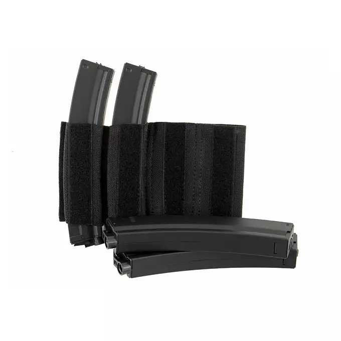 [Zestaw] Kompaktowy wielozadaniowy Chest Rig - Black [8FIELDS] + Poczwórna wkładka na magazynki pistoletowe MP5/SMG - Black [8FIELDS]