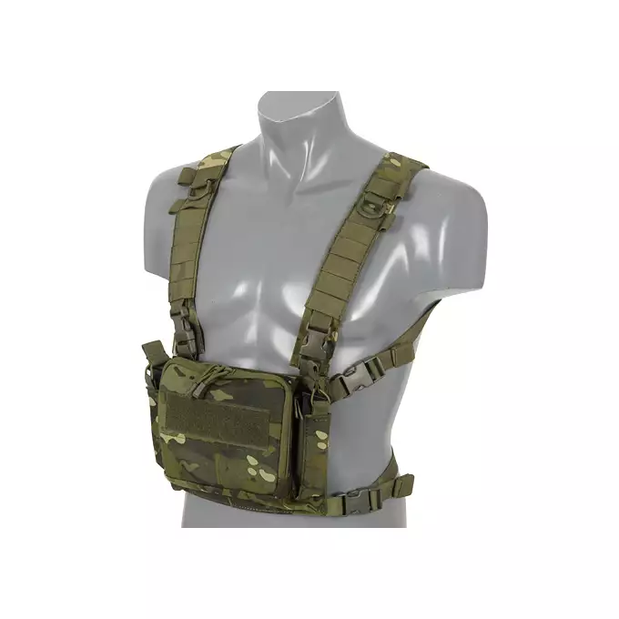[Zestaw] Kompaktowy wielozadaniowy Chest Rig - MT [8FIELDS] + Podwójna wkładka na magazynki karabinowe AR-10/SR25 - Black [8FIELDS]