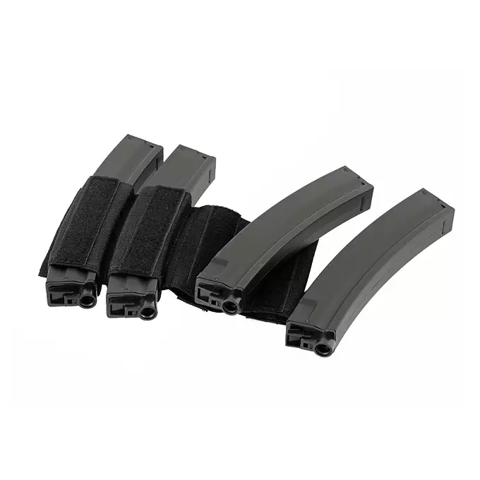 [Zestaw] MOLLE kangurowy panel przedni - Coyote [8FIELDS] + Poczwórna wkładka na magazynki pistoletowe MP5/SMG - Black [8FIELDS]