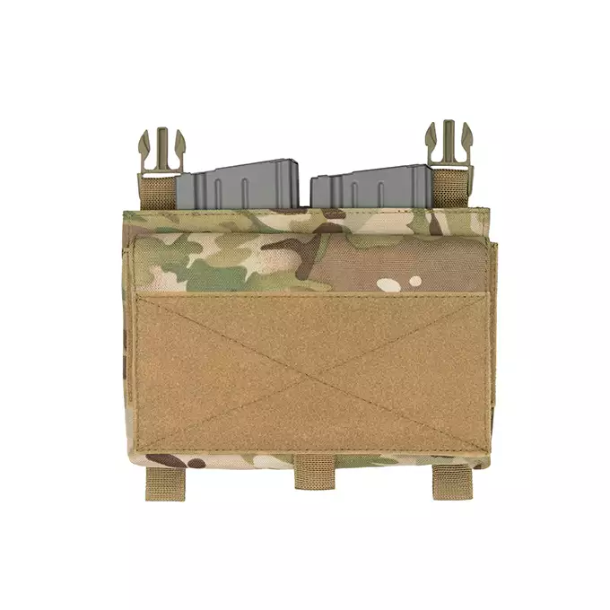 [Zestaw] MOLLE kangurowy panel przedni - Olive [8FIELDS] + Podwójna wkładka na magazynki karabinowe AR-10/SR25 - Black [8FIELDS]