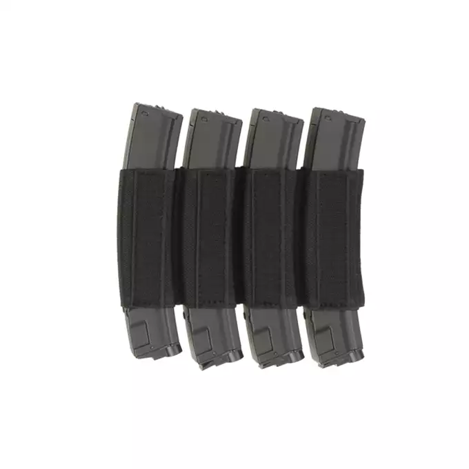 [Zestaw] MOLLE kangurowy panel przedni - Coyote [8FIELDS] + Poczwórna wkładka na magazynki pistoletowe MP5/SMG - Black [8FIELDS]