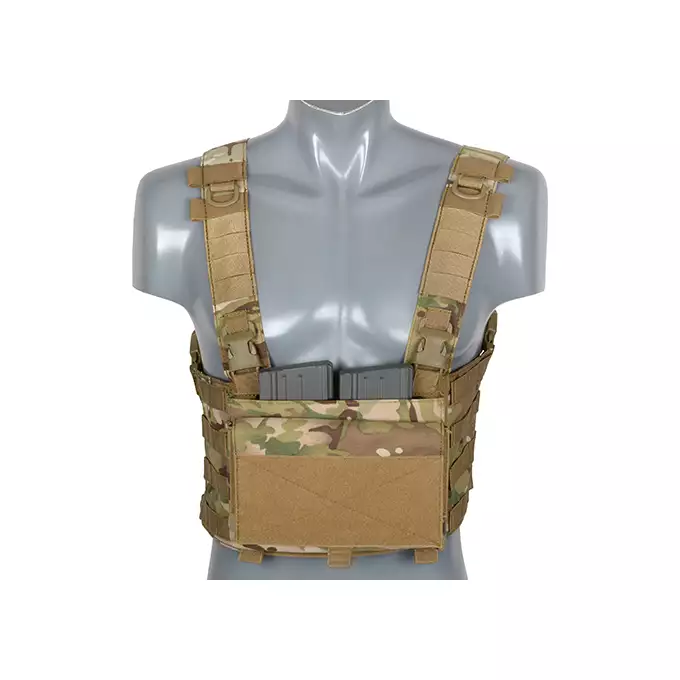 [Zestaw] MOLLE kangurowy panel przedni - Coyote [8FIELDS] + Podwójna wkładka na magazynki karabinowe AR-10/SR25 - Black [8FIELDS]