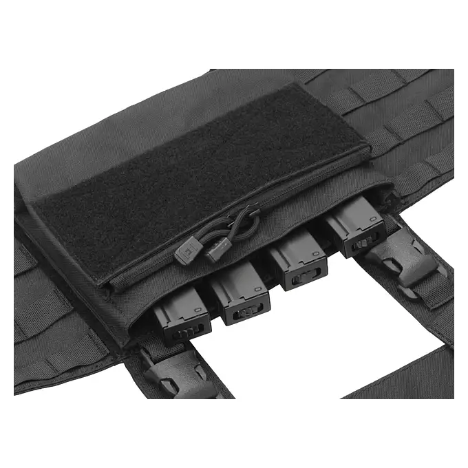 [Zestaw] MOLLE kangurowy panel przedni - Coyote [8FIELDS] + Poczwórna wkładka na magazynki pistoletowe MP5/SMG - Black [8FIELDS]