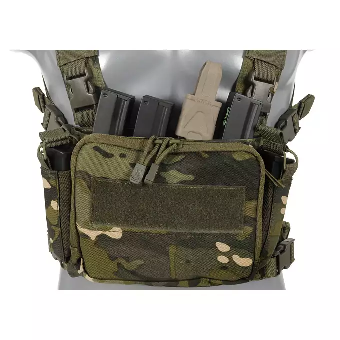 [Zestaw] Kompaktowy wielozadaniowy Chest Rig - Olive [8FIELDS] + Potrójna wkładka na magazynki karabinowe AR-15/M4 - Black [8FIELDS]
