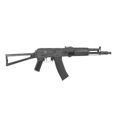 [Zestaw] Replika CM.053B Full Steel AK Eshooter ETU [CYMA] + Stalowy Mid-Cap na 140 kulek do AK74 - Black [BattleAxe]
