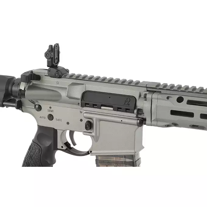 [Zestaw] Gazowa replika Daniel Defense DDM4 CQB PDW - GREY [EMG] + 30-kulkowy gazowy magazynek treningowy Lancer L5AWM .300 BLK - niebieski [EMG]