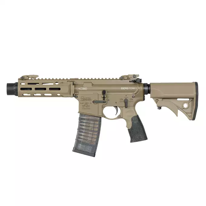 [Zestaw] Replika gazowa karabinka Daniel Defense DDM4PDW - Tan [EMG] + Magazynek LANCER L5 300blk AWN Green Gaz do karabinków gazowych CGS, MWS - FDE [EMG]