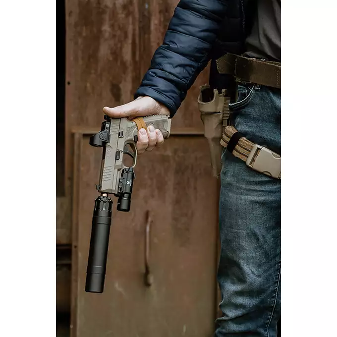[Zestaw] Replika Pistoletu FN 509 GBB - Tan [Cybergun] + Mikrokolimator pistoletowy - Black [PCS]