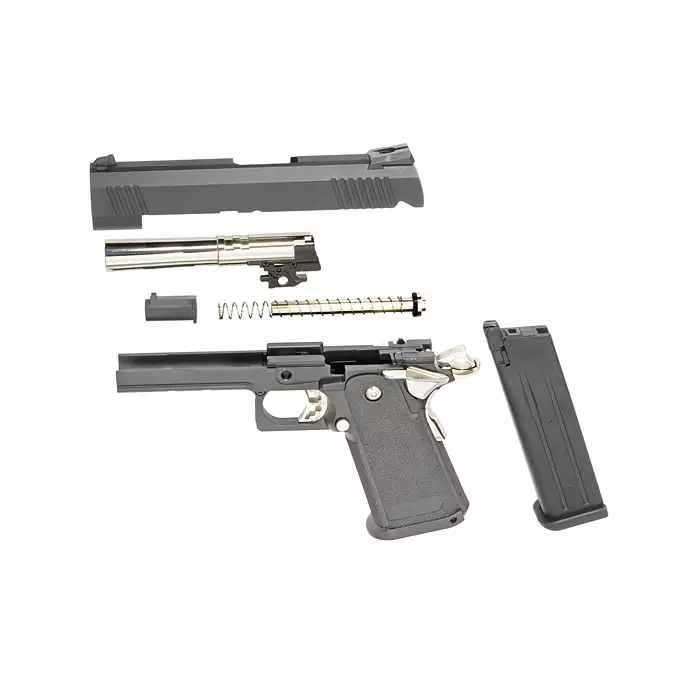 [Zestaw] Replika pistoletu 3301 z systemem Gas Blowback (GBB) - Black [Golden Eagle] + Standard Performance Green Gas 500ml [Nimrod]