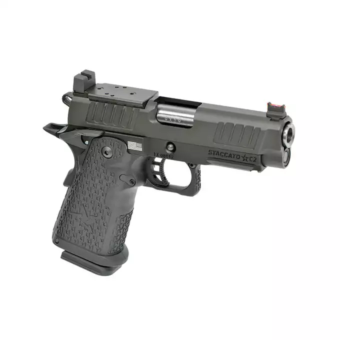[Zestaw] Replika pistoletu STACCATO 2011 C2 Licencjonowane przez EMG - Black [6MMPROSHOP] + Standard Performance Green Gas 500ml [Nimrod]