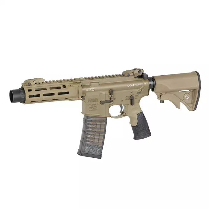 [Zestaw] Replika gazowa karabinka Daniel Defense DDM4PDW - Tan [EMG] + 30-kulkowy gazowy magazynek treningowy Lancer L5AWM .300 BLK - niebieski [EMG]