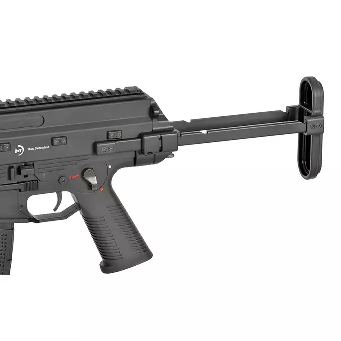 [Zestaw] Replika karabinka B&amp;T APC 556 ETU - Black [ASG] + Magazynek Mid-Cap na 220 kulek do AR15/M4/M16 -  Black [DE]