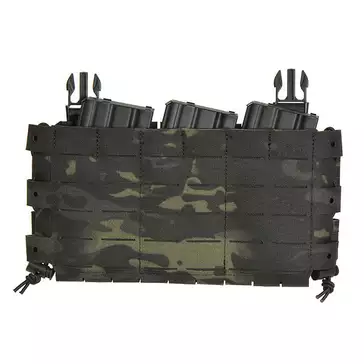 Buckle-up COMPACT Panel - insert for 3 magazines, MOLLE Laser Cut - Multicam Black [8FIELDS]