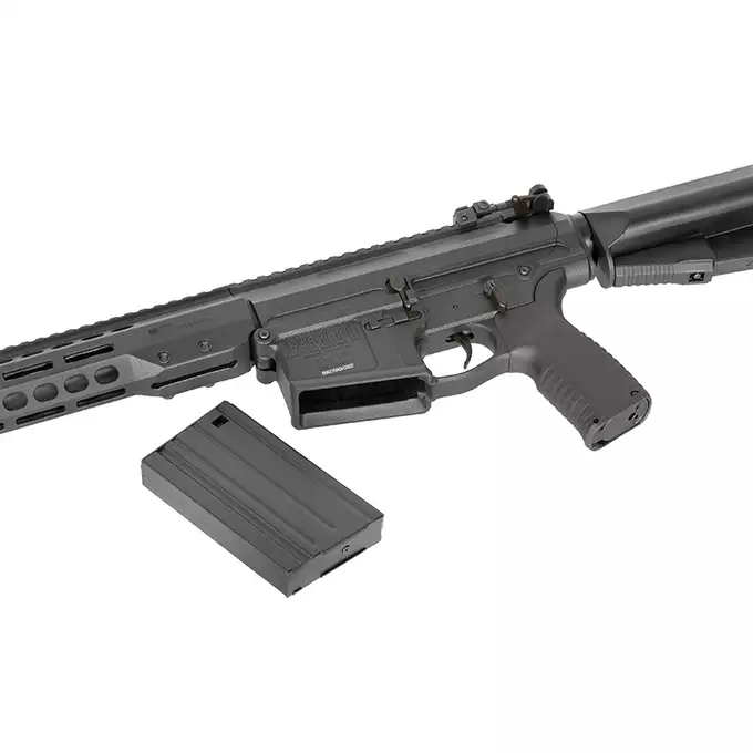 [Zestaw] Replika Barrett Rec10 Eshooter ETU - BLACK [EMG] + Magazynek Mid-Cap Lancer L7AWM 7.62 na 180 kulek do AR-10/SR-25 [EMG]