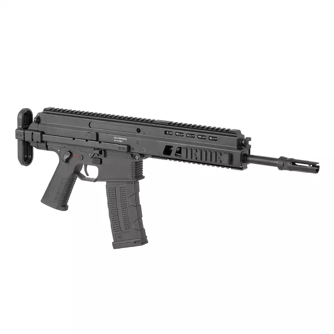 [Zestaw] Replika karabinka B&amp;T APC 556 ETU - Black [ASG] + Polimerowy magazynek STRIKE MAG na 210 kulek do M4/AR15 [EMG]