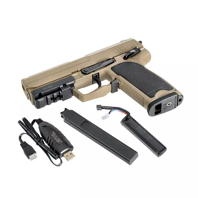 [Zestaw] CM.125S mosfet edition - Tan [CYMA] + AEP Akumulator Li-Po 680mAh 7,4V 20C Micro - Deans [IPower] + Ładowarka IP3025 - LiPo/LiFe/NiMH 25W/3A [IPower]