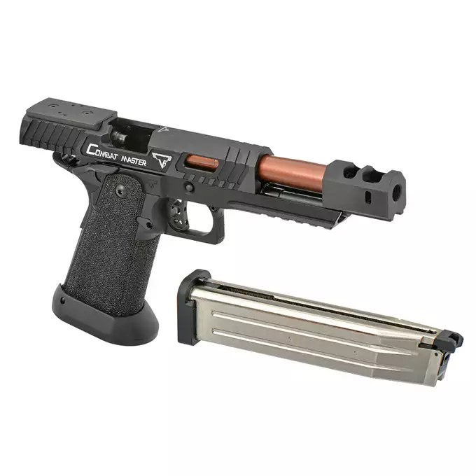 [Zestaw] Replika pistoletu TTI Combat Master Alpha - Black [JAG Arms] + Miniaturowy Celownik Pistoletowy / karabinowy - Black [JJ Airsoft]