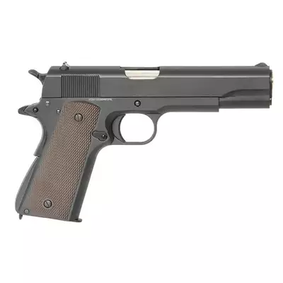 [Zestaw] Replika pistoletu 1911 z systemem Gas Blowback (GBB) - Black [Golden Eagle] + Standard Performance Green Gas 500ml [Nimrod]