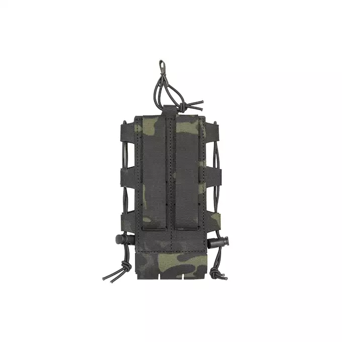Laser Cut Adjustable Radio / Bottle Pouch with Shockcord - Multicamo Black [8FIELDS]