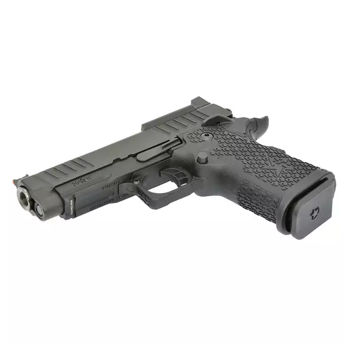 [Zestaw] Replika pistoletu STACCATO 2011 C2 Licencjonowane przez EMG - Black [6MMPROSHOP] + Standard Performance Green Gas 500ml [Nimrod]