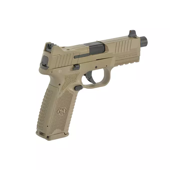 [Zestaw] Replika Pistoletu FN 509 GBB - Tan [Cybergun] + Mikrokolimator pistoletowy - Black [PCS]