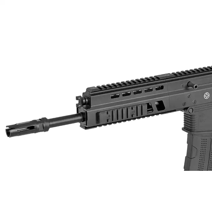 [Zestaw] Replika karabinka B&amp;T APC 556 ETU - Black [ASG] + Magazynek Mid-Cap na 220 kulek do AR15/M4/M16 -  Black [DE]