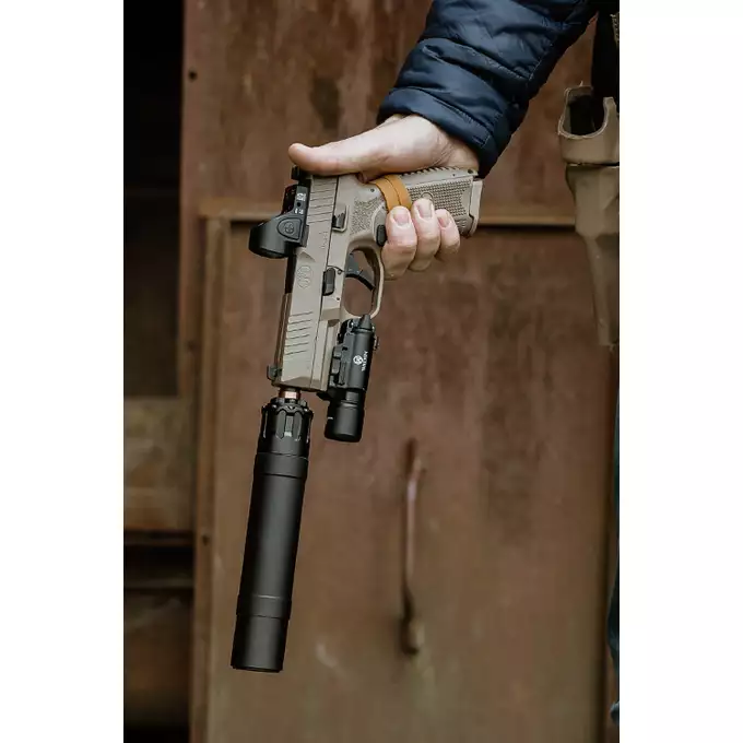 [Zestaw] Replika Pistoletu FN 509 GBB - Tan [Cybergun] + Mikrokolimator pistoletowy - Black [PCS]