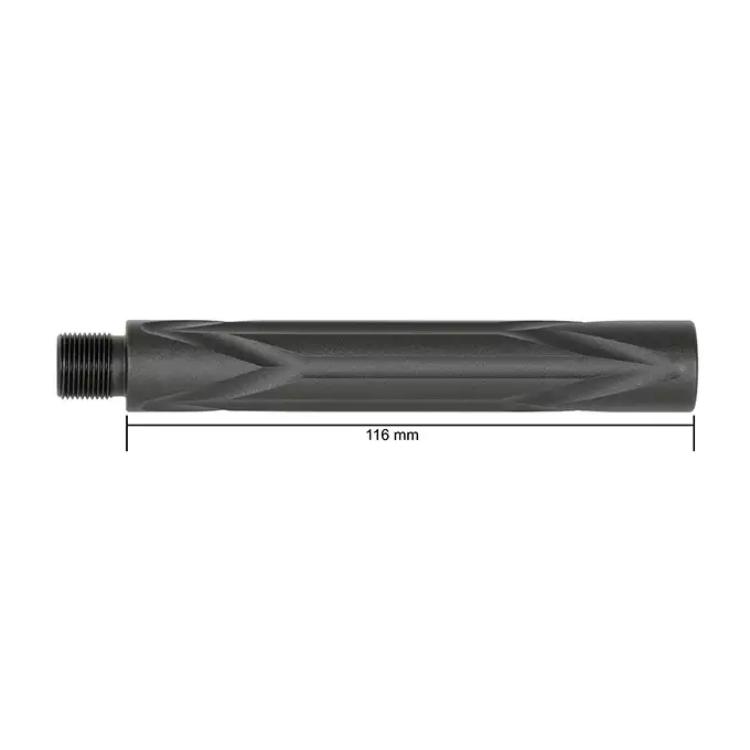 Outer barrel extension 116 mm - ANGLED 14 mm CCW [SLONG AIRSOFT]