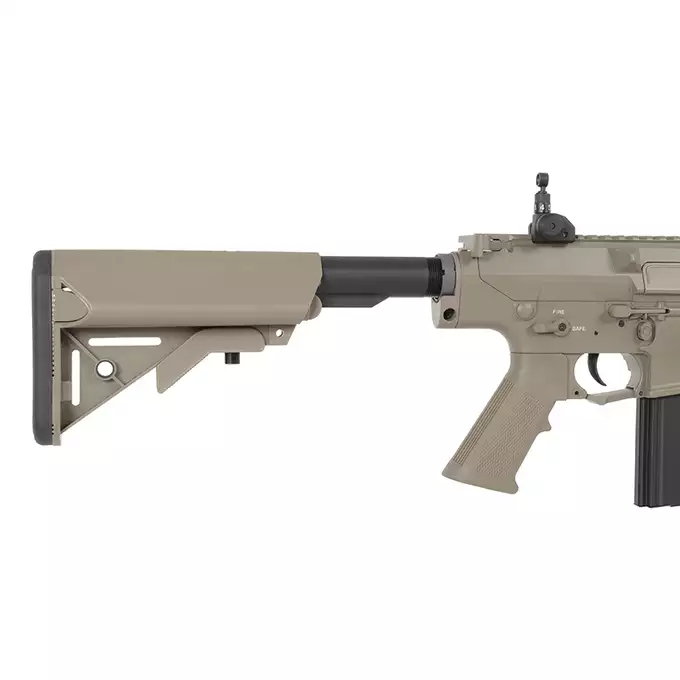 [Zestaw] Replika Airsoftowa EC-903 Edycja Advanced (ulepszony gearbox, programowalny ETU) - Dark Earth [E&amp;C] + Magazynek Mid-Cap Lancer L7AWM 7.62 na 180 kulek do AR-10/SR-25 [EMG]