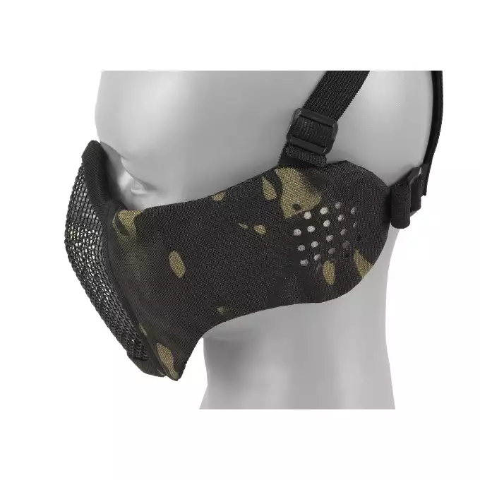 Low-Profile Protective Mask with Cheek and Ear Protection type A - Multicamo Black [8FIELDS]
