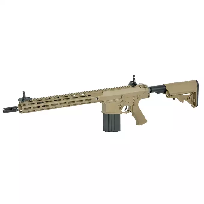 [Zestaw] Replika Airsoftowa EC-903 Edycja Advanced (ulepszony gearbox, programowalny ETU) - Dark Earth [E&amp;C] + Magazynek Mid-Cap Lancer L7AWM 7.62 na 180 kulek do AR-10/SR-25 [EMG]