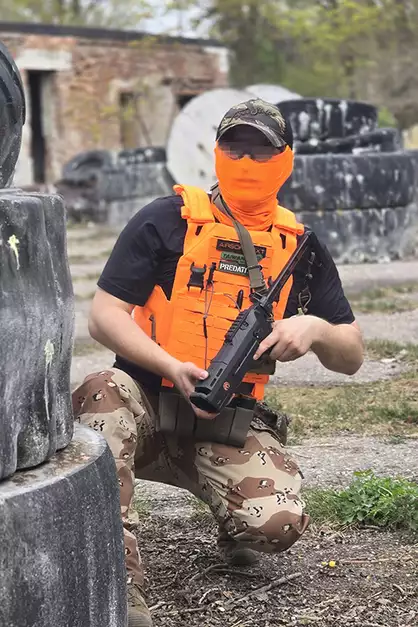 Jump Plate Carrier Buckle Up Laser cut z Atrapami Płyt Balistycznych - Orange [8FIELDS]